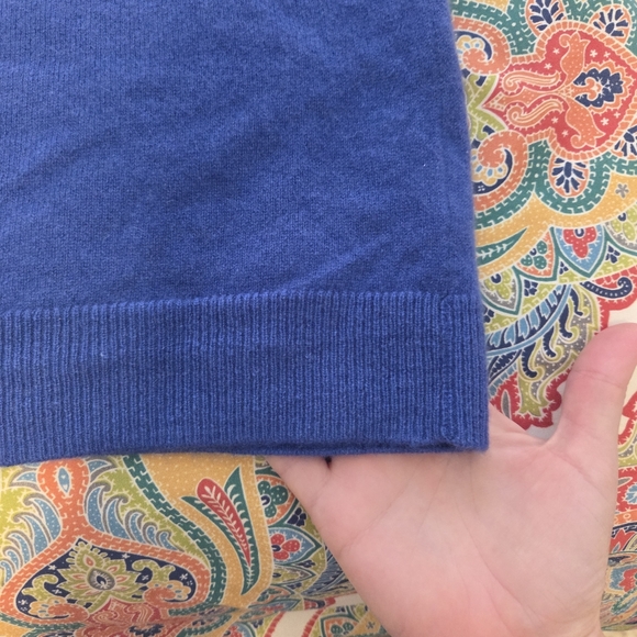 Talbots Cashmere Sweater, Royal Blue. Size S - Picture 4 of 7